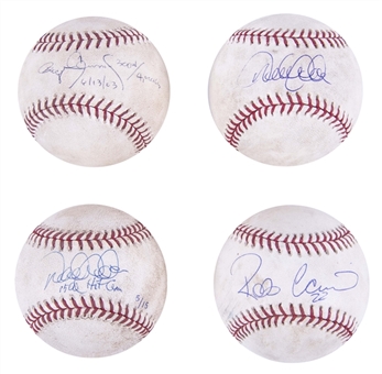 Lot of (4) Game Used & Signed Baseballs Including Derek Jeter x2, Roger Clemens & Robinson Cano (MLB Authenticated & Steiner)